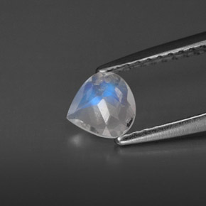 Rainbow Moonstone Gemstone in 5.3 x 5.2 mm Size for Sale, Rainbow Moonstone Stone in Blue White Color