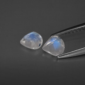 Rainbow Moonstone Gemstone in 5.2 x 5 mm Size for Sale, Rainbow Moonstone Stone in Blue White Color