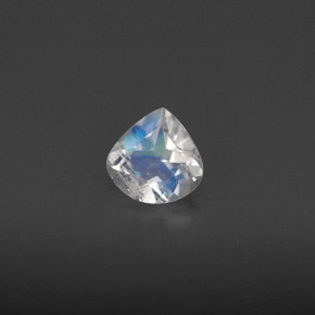 0.31 ct White Rainbow Moonstone Stone, Natural Rainbow Moonstone in Pear Facet Shape for Sale