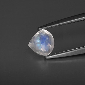 Rainbow Moonstone Gemstone in 4.9 x 4.8 mm Size for Sale, Rainbow Moonstone Stone in Blue White Color