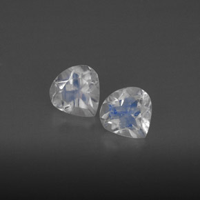0.84 ct White Rainbow Moonstone Gemstone, Rainbow Moonstone Gem in Pear Facet Shape for Sale.