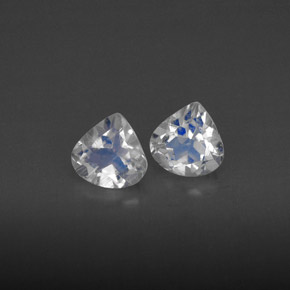 0.77 ct White Rainbow Moonstone Stone, Natural Rainbow Moonstone in Pear Facet Shape for Sale