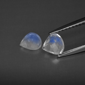 Rainbow Moonstone Gemstone in 5.1 x 5 mm Size for Sale, Rainbow Moonstone Stone in Blue White Color