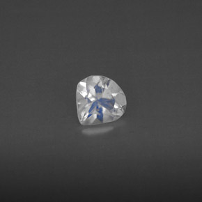 0.39 ct White Rainbow Moonstone Gemstone, Rainbow Moonstone Gem in Pear Facet Shape for Sale.