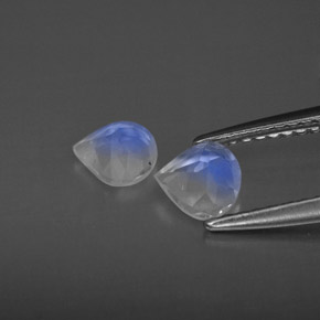 Rainbow Moonstone Gemstone in 5.2 x 5 mm Size for Sale, Rainbow Moonstone Stone in Blue White Color
