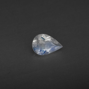 0.30 ct White Rainbow Moonstone Stone, Natural Rainbow Moonstone in Pear Facet Shape for Sale
