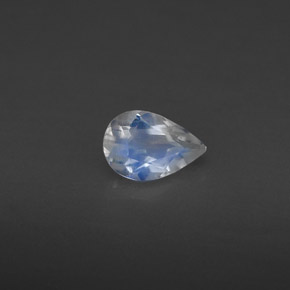 0.35 ct White Rainbow Moonstone Stone, Natural Rainbow Moonstone in Pear Facet Shape for Sale