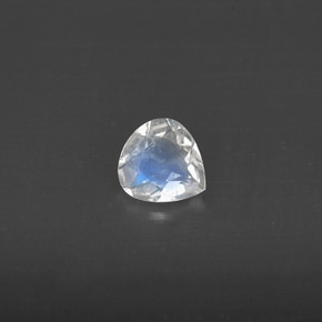0.24 ct White Rainbow Moonstone Gemstone, Rainbow Moonstone Gem in Pear Facet Shape for Sale.