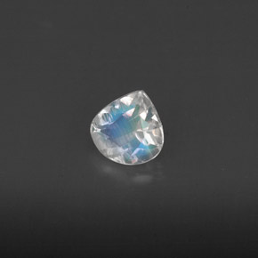 0.31 ct White Rainbow Moonstone Stone, Natural Rainbow Moonstone in Pear Facet Shape for Sale