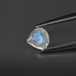 Rainbow Moonstone Gemstone in 4.8 x 4.7 mm Size for Sale, Rainbow Moonstone Stone in Blue White Color