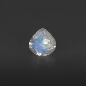 0.33 ct White Rainbow Moonstone Stone, Natural Rainbow Moonstone in Pear Facet Shape for Sale