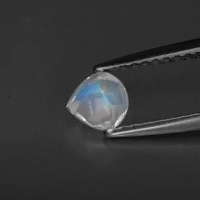 Rainbow Moonstone Gemstone in 4.8 x 4.7 mm Size for Sale, Rainbow Moonstone Stone in Blue White Color