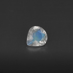 0.26 ct White Rainbow Moonstone Gemstone, Rainbow Moonstone Gem in Pear Facet Shape for Sale.
