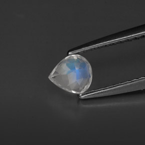 Rainbow Moonstone Gemstone in 4.8 x 4.3 mm Size for Sale, Rainbow Moonstone Stone in Blue White Color