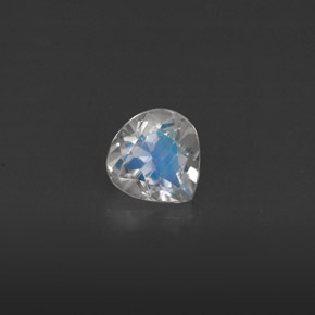 0.40 ct White Rainbow Moonstone Gemstone, Rainbow Moonstone Gem in Pear Facet Shape for Sale.