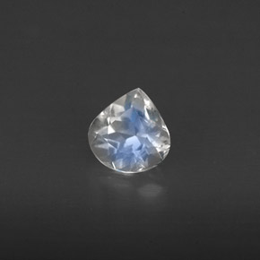 0.34 ct White Rainbow Moonstone Stone, Natural Rainbow Moonstone in Pear Facet Shape for Sale
