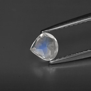 Rainbow Moonstone Gemstone in 4.9 x 4.8 mm Size for Sale, Rainbow Moonstone Stone in Blue White Color