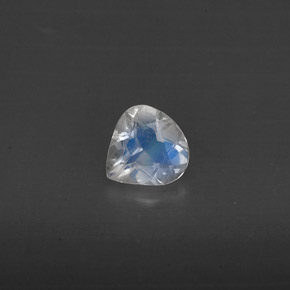 0.30 ct White Rainbow Moonstone Gemstone, Rainbow Moonstone Gem in Pear Facet Shape for Sale.