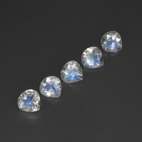 1.70 ct White Rainbow Moonstone Stone, Natural Rainbow Moonstone in Pear Facet Shape for Sale
