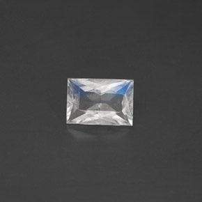 0.50 ct White Rainbow Moonstone Gemstone, Rainbow Moonstone Gem in Baguette / Scissor Cut Shape for Sale.