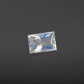 0.50 ct White Rainbow Moonstone Stone, Natural Rainbow Moonstone in Baguette / Scissor Cut Shape for Sale