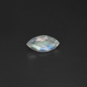0.30 ct Blue Rainbow Moonstone Gemstone, Rainbow Moonstone Gem in Marquise Facet Shape for Sale.