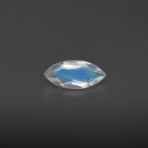 0.31 ct Blue Rainbow Moonstone Gemstone, Rainbow Moonstone Gem in Marquise Facet Shape for Sale.