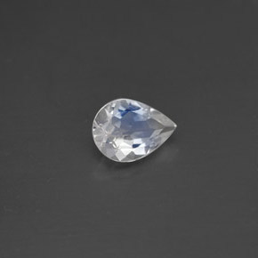 0.38 ct Blue Rainbow Moonstone Stone, Natural Rainbow Moonstone in Pear Facet Shape for Sale