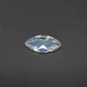 0.30 ct Blue Rainbow Moonstone Gemstone, Rainbow Moonstone Gem in Marquise Facet Shape for Sale.