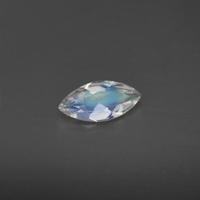 0.30 ct Blue Rainbow Moonstone Stone, Natural Rainbow Moonstone in Marquise Facet Shape for Sale