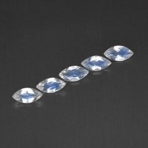 1.93 ct White Rainbow Moonstone Stone, Natural Rainbow Moonstone in Marquise Facet Shape for Sale