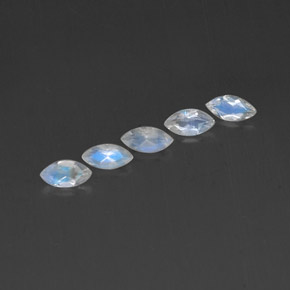 1.03 ct White Rainbow Moonstone Stone, Natural Rainbow Moonstone in Marquise Facet Shape for Sale