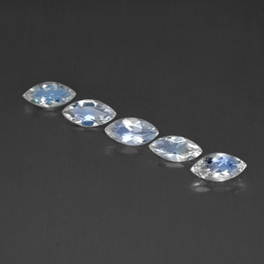 2.13 ct White Rainbow Moonstone Gemstone, Rainbow Moonstone Gem in Marquise Facet Shape for Sale.