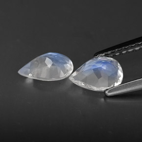 Rainbow Moonstone Gemstone in 7 x 5 mm (calibrated) Size for Sale, Rainbow Moonstone Stone in Blue White Color