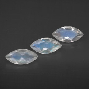 1.07 ct White Rainbow Moonstone Stone, Natural Rainbow Moonstone in Marquise Facet Shape for Sale