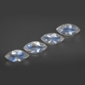 1.73 ct White Rainbow Moonstone Stone, Natural Rainbow Moonstone in Marquise Facet Shape for Sale