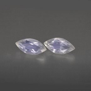 0.81 ct White Rainbow Moonstone Stone, Natural Rainbow Moonstone in Marquise Facet Shape for Sale