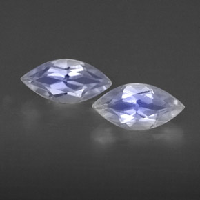 0.92 ct White Rainbow Moonstone Gemstone, Rainbow Moonstone Gem in Marquise Facet Shape for Sale.