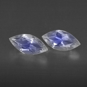 0.92 ct White Rainbow Moonstone Stone, Natural Rainbow Moonstone in Marquise Facet Shape for Sale