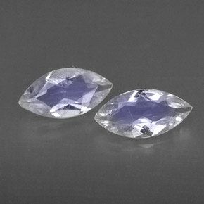0.71 ct White Rainbow Moonstone Gemstone, Rainbow Moonstone Gem in Marquise Facet Shape for Sale.