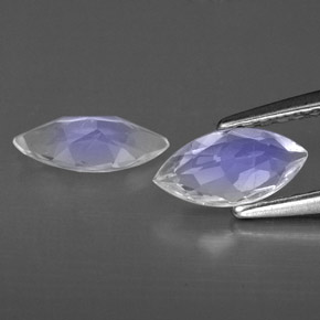 Rainbow Moonstone Gemstone in 8 x 4 mm (calibrated) Size for Sale, Rainbow Moonstone Stone in Blue White Color