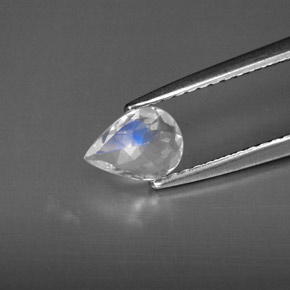 Rainbow Moonstone Gemstone in 6.7 x 4.8 mm Size for Sale, Rainbow Moonstone Stone in Blue White Color