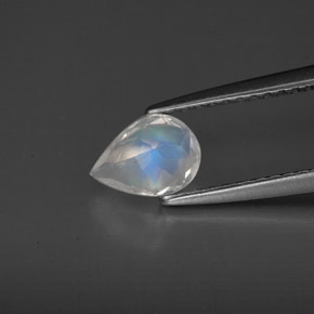 Rainbow Moonstone Gemstone in 7 x 5 mm (calibrated) Size for Sale, Rainbow Moonstone Stone in Blue White Color
