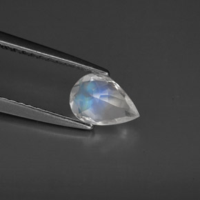 Rainbow Moonstone Gemstone in 7 x 5 mm (calibrated) Size for Sale, Rainbow Moonstone Stone in Blue White Color