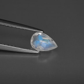 Rainbow Moonstone Gemstone in 6.5 x 4.2 mm Size for Sale, Rainbow Moonstone Stone in Blue White Color