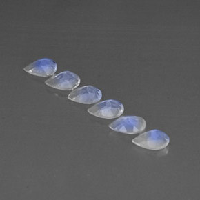 Rainbow Moonstone Gemstone in 6 x 4 mm (calibrated) Size for Sale, Rainbow Moonstone Stone in Blue White Color