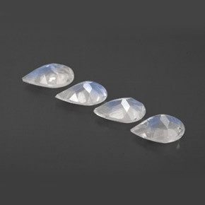 Rainbow Moonstone Gemstone in 6 x 4 mm (calibrated) Size for Sale, Rainbow Moonstone Stone in Blue White Color