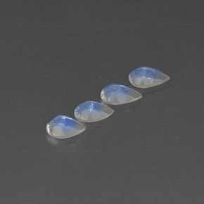 Rainbow Moonstone Gemstone in 5.3 x 3.9 mm Size for Sale, Rainbow Moonstone Stone in Blue White Color