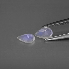Rainbow Moonstone Gemstone in 6 x 4 mm (calibrated) Size for Sale, Rainbow Moonstone Stone in Blue White Color