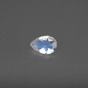 0.30 ct White Rainbow Moonstone Stone, Natural Rainbow Moonstone in Pear Facet Shape for Sale